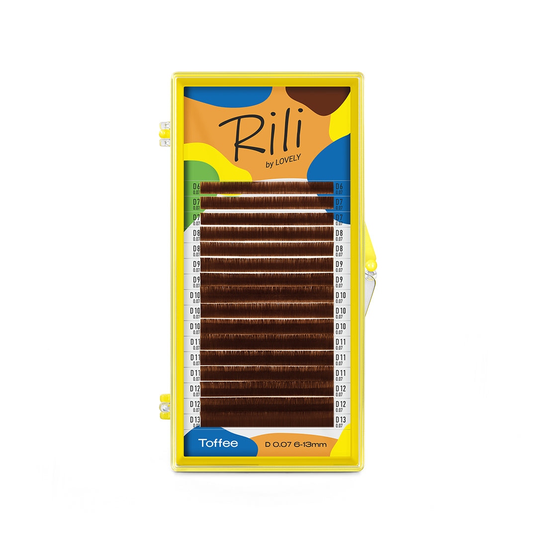 Extensiones de pestañas Rili Toffee - 16 líneas - MIX