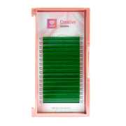 extensiones de pestañas "Verde" Lovely - mezcla de 16 líneas (bandeja rosa)