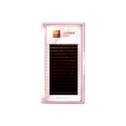 Extensiones de pestañas marrón oscuro Lovely Monaco - 16 líneas (bandeja rosa)